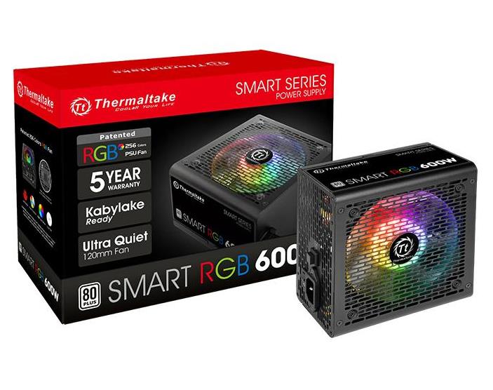  Power Supply: Smart RGB 600W 80+, 6*SATA 3*MOLEX 2*PCI-E (6+2) ATX PSU  